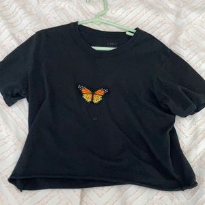 black top with butterfly
